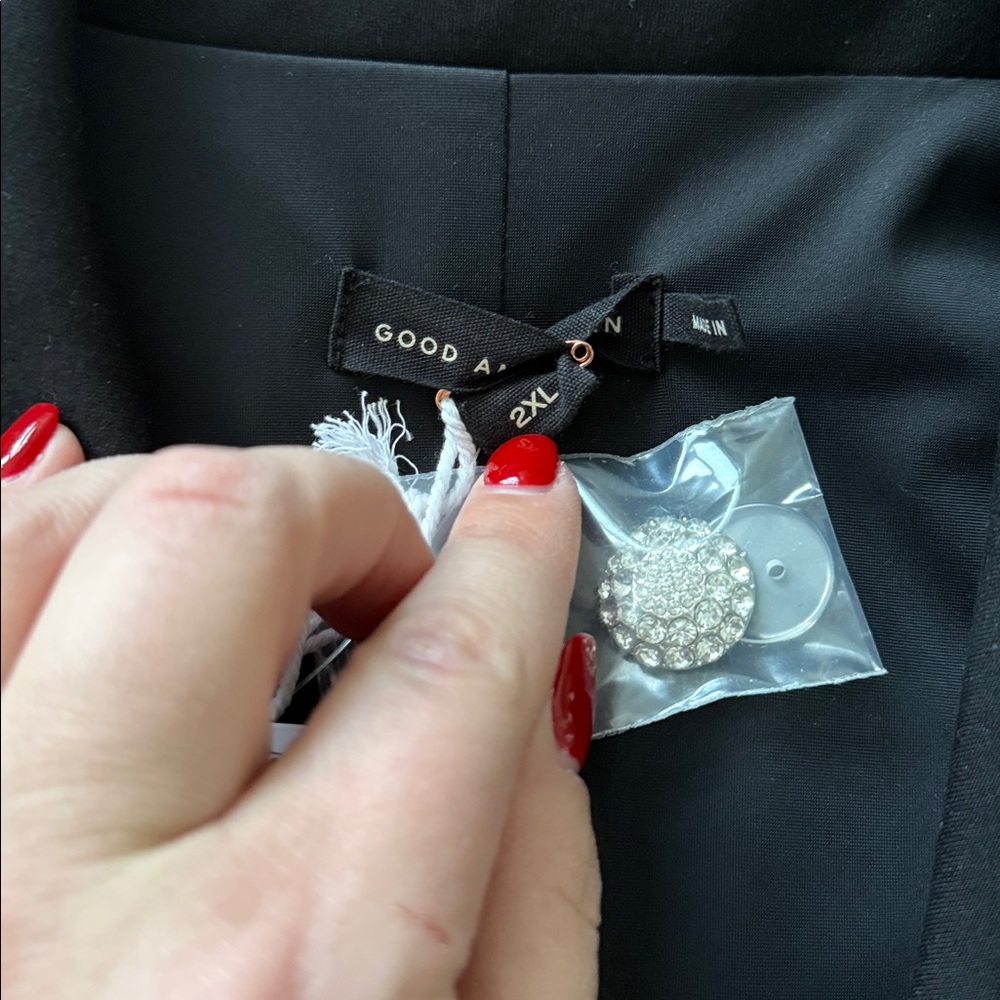 NEW- Good American Ponte Embellished Executive Blazer Minidress - Picture 10 of 16
